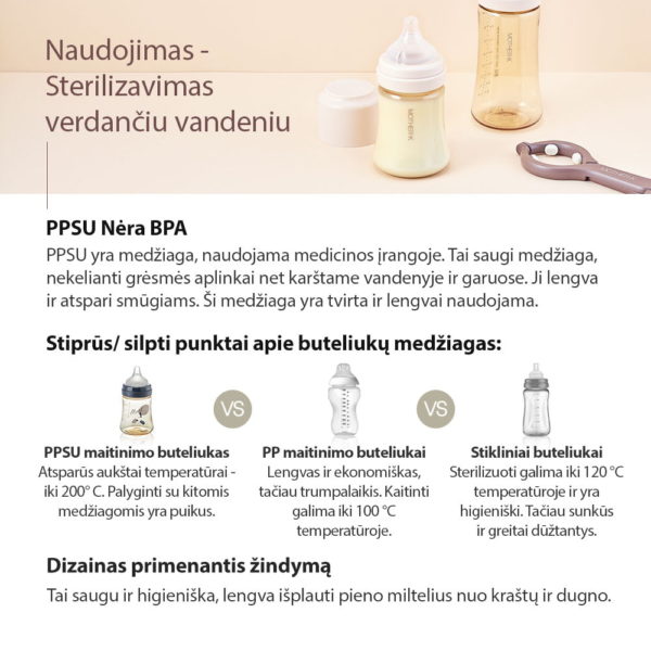 Mother-K PPSU Feeding Bottle "3-6-9"