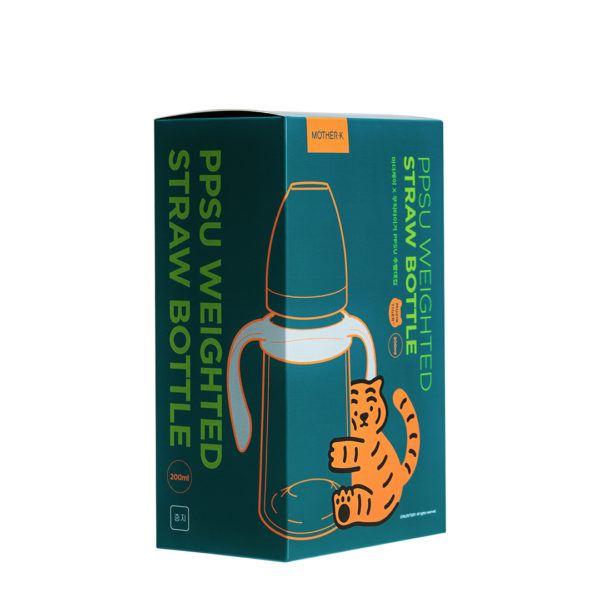 Mother-K Limited edition "Basic" Weighted Straw Bottle "Muzik Tiger"