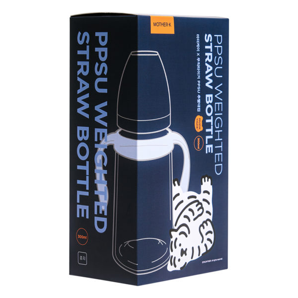 Mother-K Limited edition "Basic" Weighted Straw Bottle "Muzik Tiger"