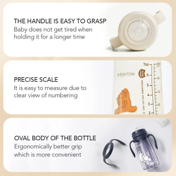 Mother-K Limited edition "Basic" Weighted Straw Bottle "Muzik Tiger"