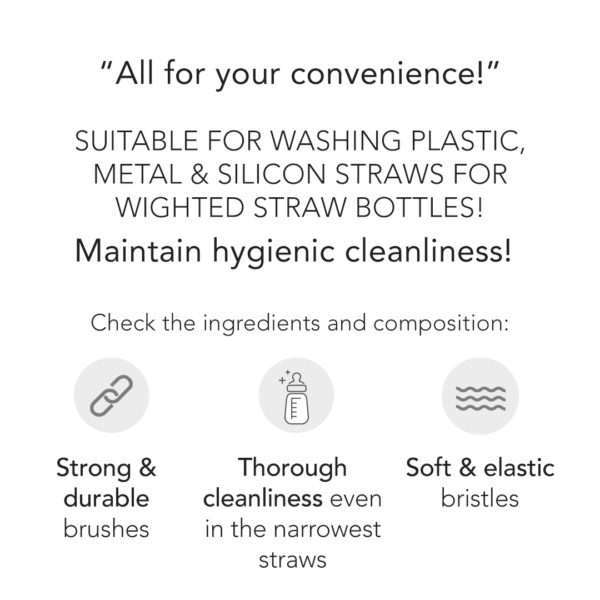 Mother-K Straw Tube Brush, 2pcs set