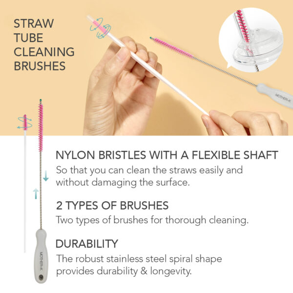 Mother-K Straw Tube Brush, 2pcs set