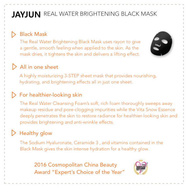 JAYJUN Real Water Brightening Black Mask