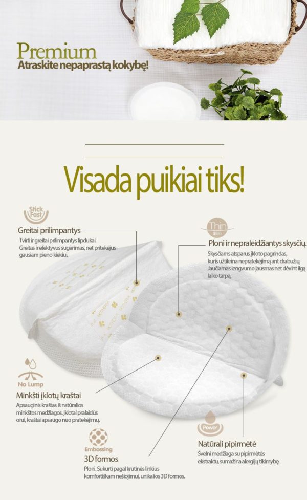 Mother-K  Premium Class, Extra-thin Breast Pads