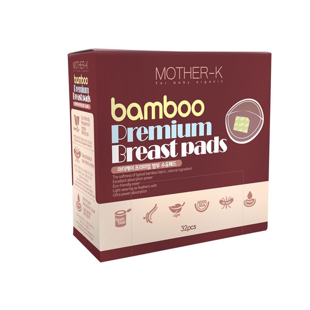 Mother-K Bamboo Premium Breast Pads, 32 pcs. (eko-friendly, disposable)