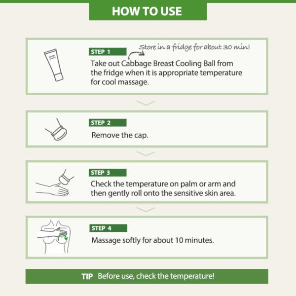 TnTn Mom's Cabbage Breast Cream with Cooling Applicator