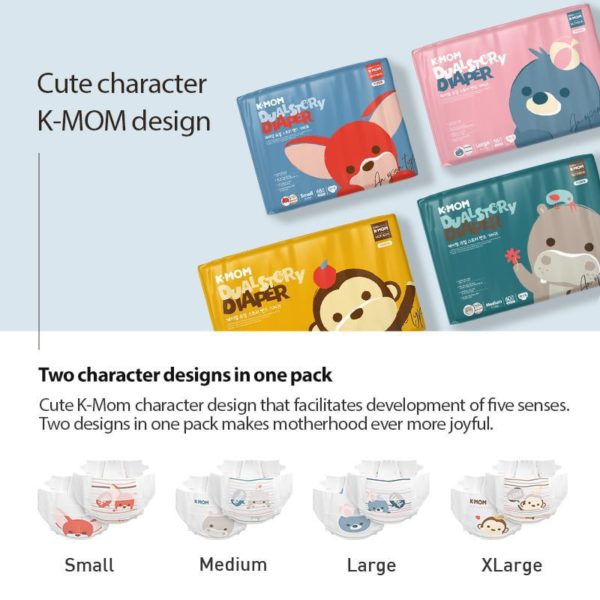“Dual Story” diapers, size M (5-8 kg | 60 pcs.)