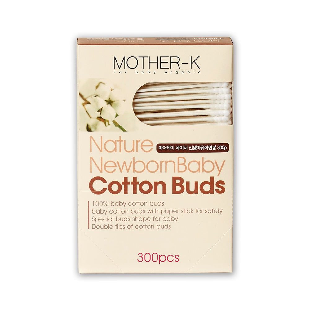 Mother-K Hygienic Cotton Buds with paper stick (300 pcs)