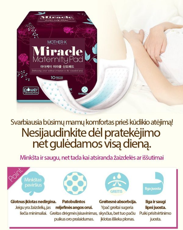  Mother-K  Maternity Pads after giving birth, 10 pcs.