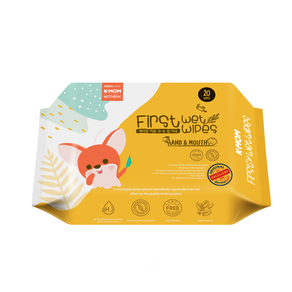 K-MOM First Hand & Mouth Baby Wipes (20pcs.)