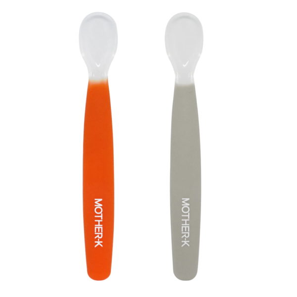Mother-K Silocone Baby Spoon, 2 pcs. +6m