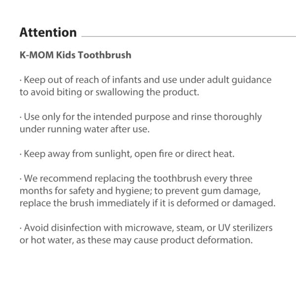 K-MOM Kids Toothbrush I step (from 2 till 5 years)