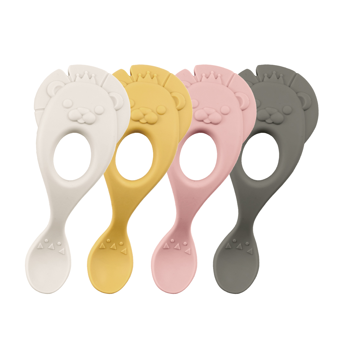 Mother-K silicone training spoon "Lion", +6m.