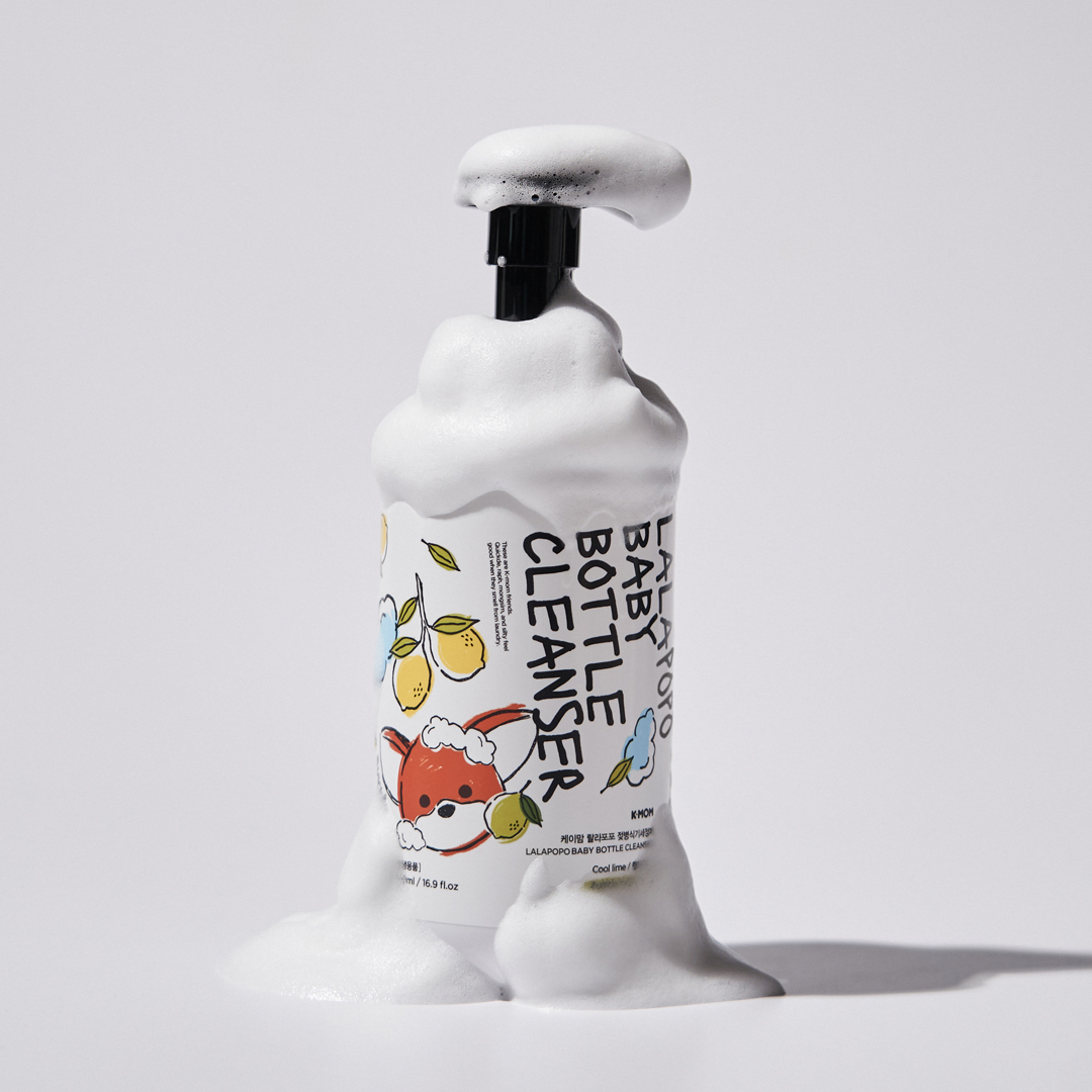 K-MOM Lalapopo Baby Bottle, Fruit & Vegetable Cleanser (Bubble type)