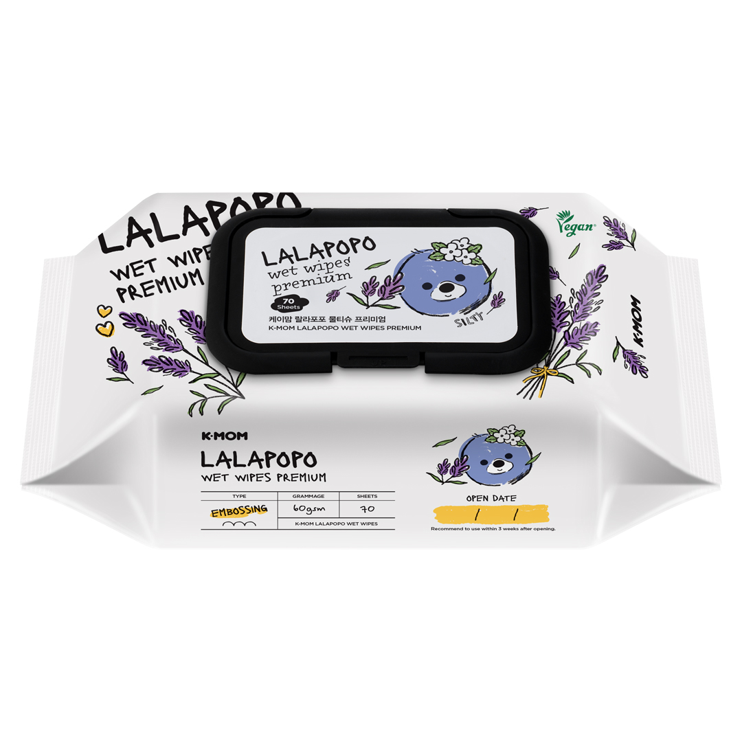 K-MOM Lalapopo Organic Wet Wipes PREMIUM (70 pcs.)