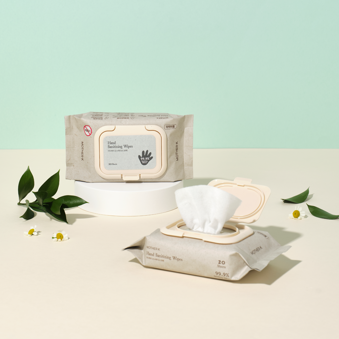 Mother-K antibacterial hand cleaning wipes, 20 pcs.