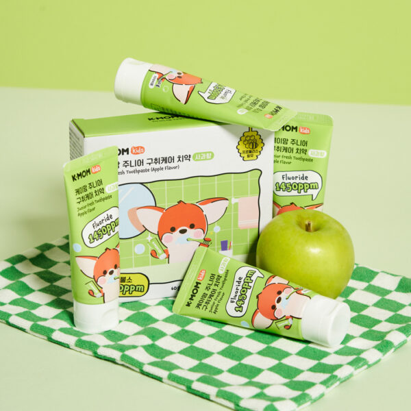 K-MOM Fluoride Toothpaste, Apple Flavor, 60g.