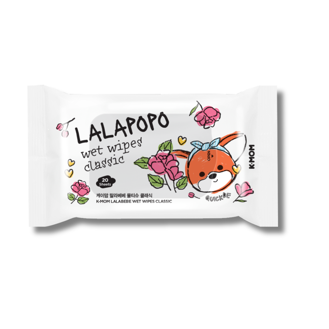K-MOM Lalapopo organic wet wipes CLASSIC (20 vnt.)
