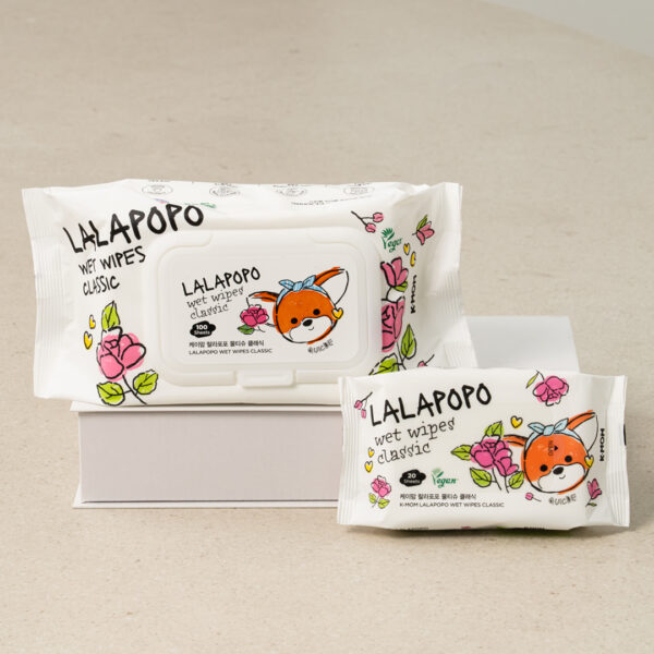 K-MOM Lalapopo organic wet wipes CLASSIC (20 vnt.)