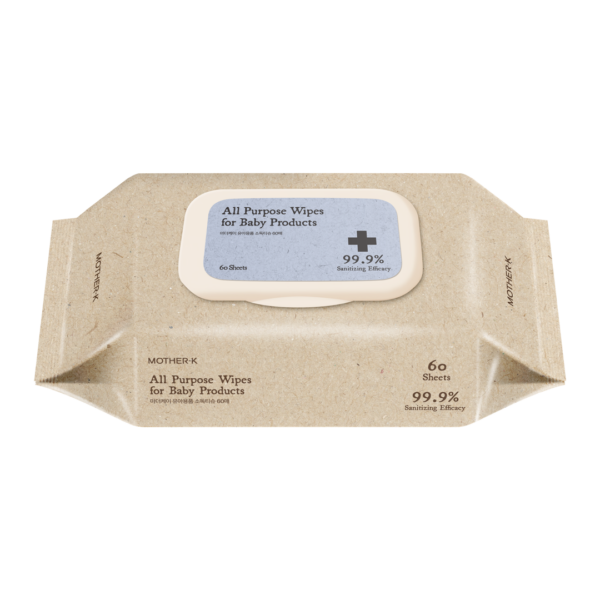 Mother-K Antibacterial Cleaning Wipes For Baby Goods, 60 pcs.